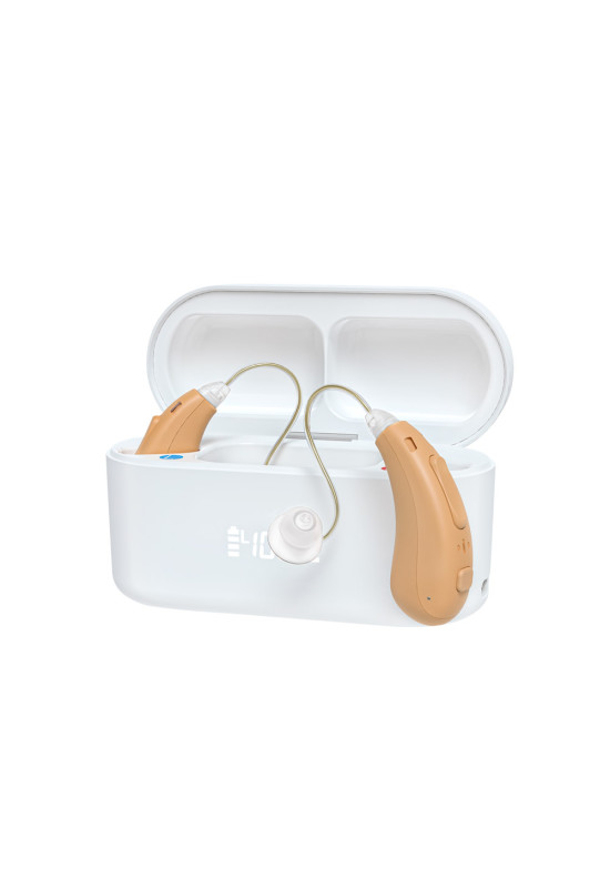 HiSound 5120 rechargeable digital hearing aids, Bluetooth connection, app frequencies adjustment