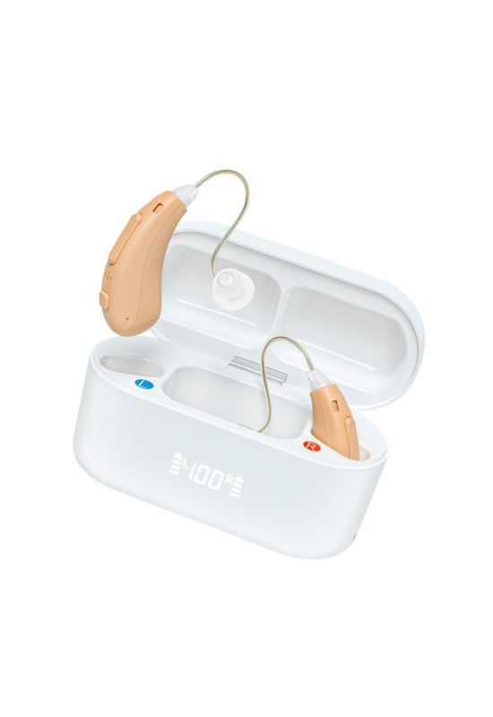 HiSound 5120 rechargeable digital hearing aids, Bluetooth connection, app frequencies adjustment