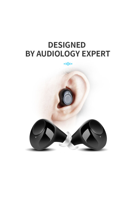 HiSound A39 rechargeable hearing aids - Black