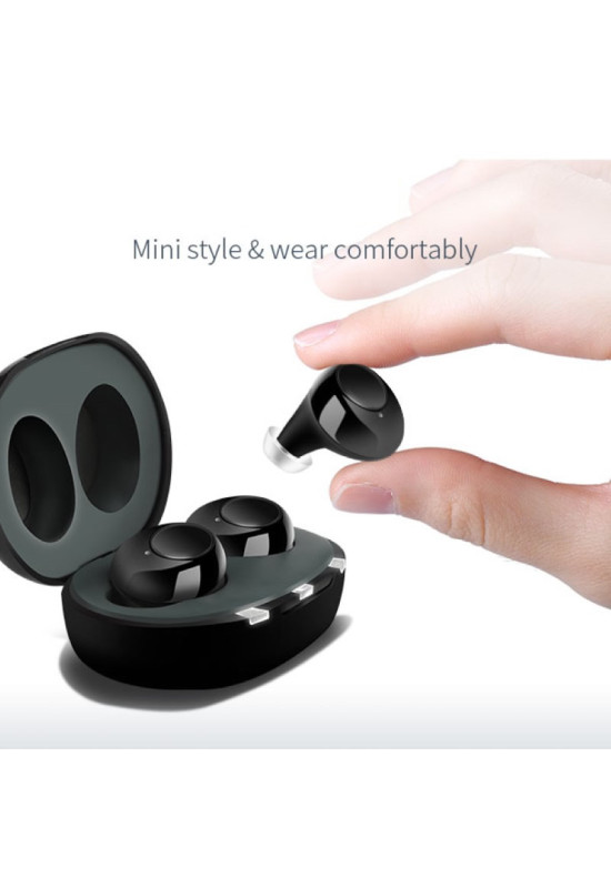 HiSound A39 rechargeable hearing aids - Black