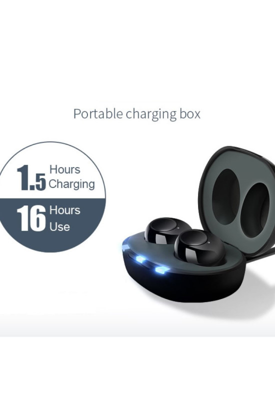 HiSound A39 rechargeable hearing aids - Black