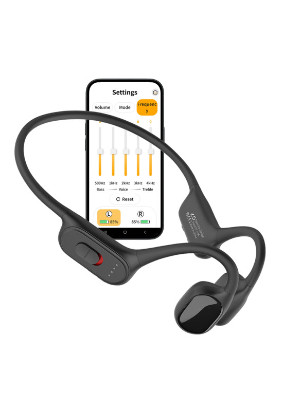 Bone conduction hearing aid HiSound F2H, Bluetooth connection, App frequency adjustment