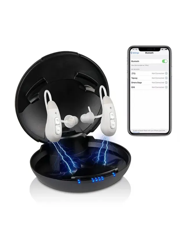 HiSound D59 rechargeable digital hearing aids with bluetooth technology 