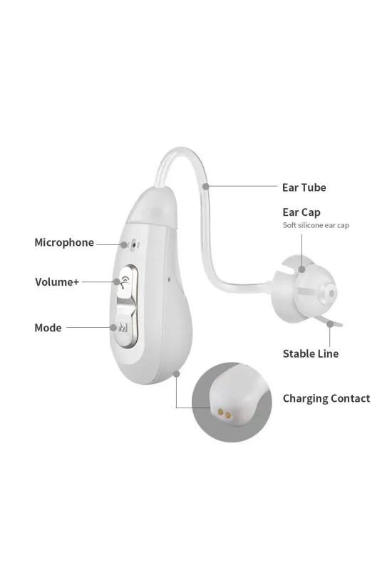 HiSound D59 rechargeable digital hearing aids with bluetooth technology 
