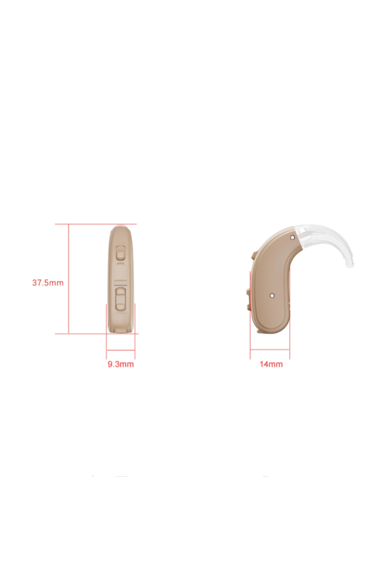 HiSound D-18 programmable digital hearing aid with battery pack