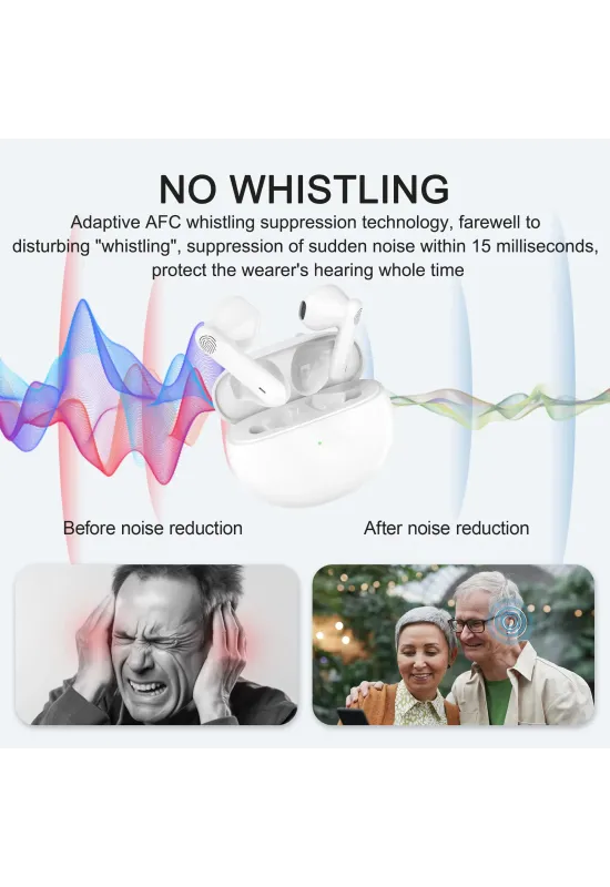 HiSound IA013A rechargeable digital hearing aids with anti-whistle filter